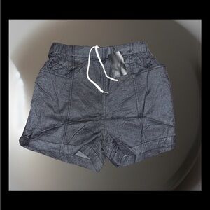 Fuinloth Denim Shorts W/Elastic Waist Drawstring Inner Laces 2 Big Front Pockets